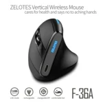 ZELOTES F36A 6-Buttons Vertical Grip Ergonomic Rechargeable Wireless Mouse - Image 3