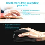 ZELOTES F36A 6-Buttons Vertical Grip Ergonomic Rechargeable Wireless Mouse - Image 4