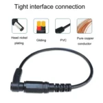 2pcs DC 5.5 x 2.1mm Straight To Bend Adapter Cable Male To Female Power Cord Extension Cord - Image 5