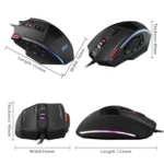 ZELOTES C13 13-keys RGB Lighting Effect Programming Macro Custom Gaming Wired Mouse - Image 3