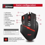 ZELOTES C8 8-buttons Ergonomic Game Programming Custom Wired Mouse - Image 5