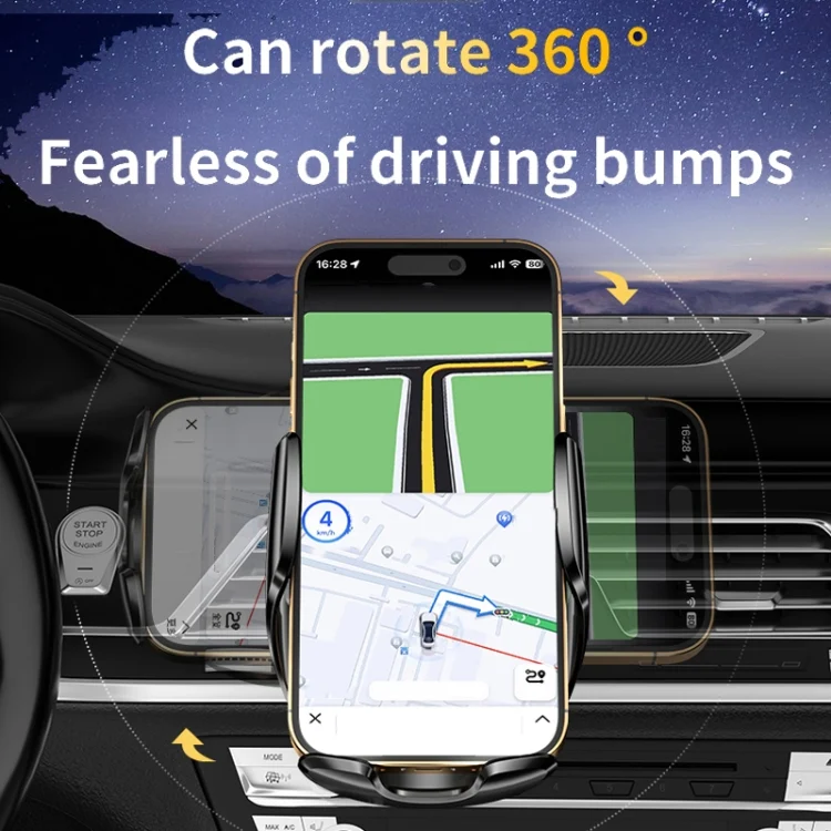 TBD06054492_B4.webp Q96 Car Wireless Charging Cell Phone Navigation Mount - Image 5