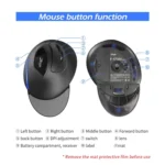 ZELOTES F17 6-buttons Vertical Grip Ergonomic Wireless Mouse - Image 3