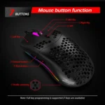 ZELOTES C7 7-buttons RGB Lighting Hollow Computer Office Wired Mouse - Image 8