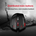 ZELOTES C19 12-Keys Ergonomic Programming Custom Wired Mouse - Image 7