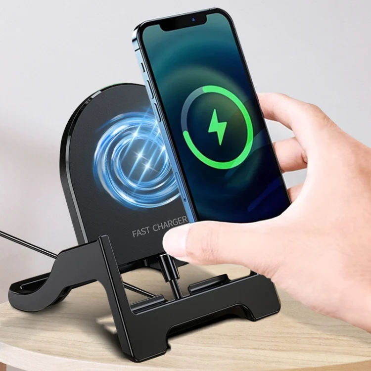 TBD06054601_B1.webp 15W Desktop Vertical Cell Phone Wireless Charging Stand - Image 2