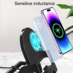 15W Desktop Vertical Cell Phone Wireless Charging Stand - Image 6