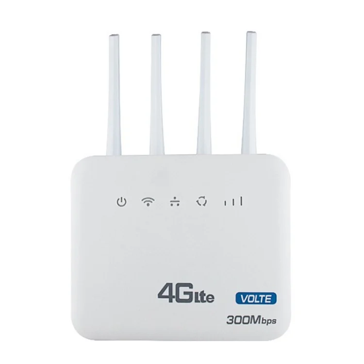 4G WiFi6 VOLTE CPE Wireless SIM Card Router With RJ45+RJ11, US Plug