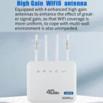4G WiFi6 VOLTE CPE Wireless SIM Card Router With RJ45+RJ11, US Plug - Image 2