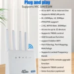 4G WiFi6 VOLTE CPE Wireless SIM Card Router With RJ45+RJ11, US Plug - Image 4