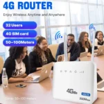 4G WiFi6 VOLTE CPE Wireless SIM Card Router With RJ45+RJ11, EU Plug - Image 2