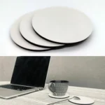 4pcs PU Leather Car Coaster Car Decorative Water Absorption Cup Sink Mat - Image 2