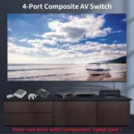 VSW41 AV 4-input 1-output RCA Lotus Interface Audio and Video Switcher - Image 5