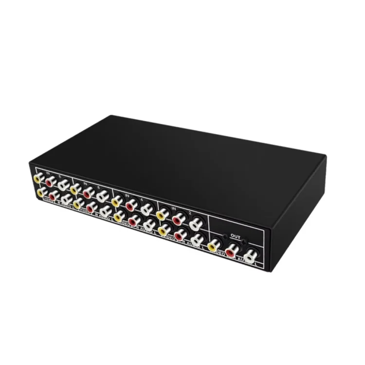 VSW81 AV 8 In 1 Out Audio and Video Switcher RCA Switch Splitter