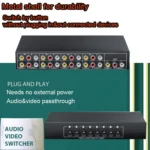 VSW81 AV 8 In 1 Out Audio and Video Switcher RCA Switch Splitter - Image 4