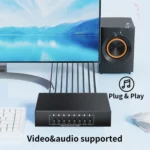 VSW81 AV 8 In 1 Out Audio and Video Switcher RCA Switch Splitter - Image 6