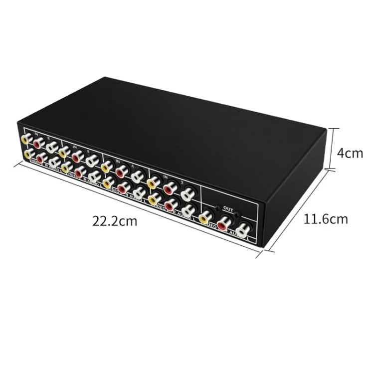 TBD06055137_B6.webp VSW81 AV 8 In 1 Out Audio and Video Switcher RCA Switch Splitter - Image 7