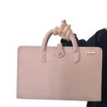 Pink Girl Style PU Laptop Bag Protective Case with Handle - Image 2