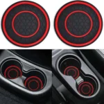 2pcs / Set Universal Car Center Control Anti-Slip Dustproof Coasters - Image 2