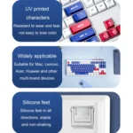 Inphic K902 Wired Keyboard 87 Keys Mute Light-up Mecha Office Home Gaming Computer Keyboard - Image 12