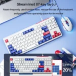 Inphic K902 Wired Keyboard 87 Keys Mute Light-up Mecha Office Home Gaming Computer Keyboard - Image 7