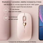 Inphic Q8 Gen 2 Bluetooth Mouse Wireless Silent Charging Office Business Girls Laptop Mouse - Image 8