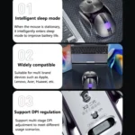 Inphic X2 Bluetooth Wireless Mouse Tri-Mode Silent Rechargeable Office Gaming Laptop Mouse - Image 17