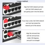 RJ45 Network Port Removable Safety Plug Dustproof Port Lock - Image 7