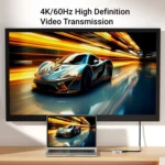 Blueendless 8-In-1 Magnetic HUB With M.2 NVMe/SATA SSD Enclosure (HDMI+PD100W+USB-C/Type-C 3.2+USB-A 3.2+SD+TF+AUX) - Image 7