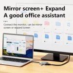 Blueendless 8-In-1 Magnetic HUB With M.2 NVMe/SATA SSD Enclosure (HDMI+PD100W+USB-C/Type-C 3.2+USB-A 3.2+SD+TF+AUX) - Image 8