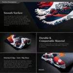 Big Wave Gaming Mouse Pad Non-Slip Rubber Desk Mat - Image 3