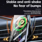 15W Car Sound Pickup Atmosphere Light Wireless Mobile Phone Charging Stand - Image 5