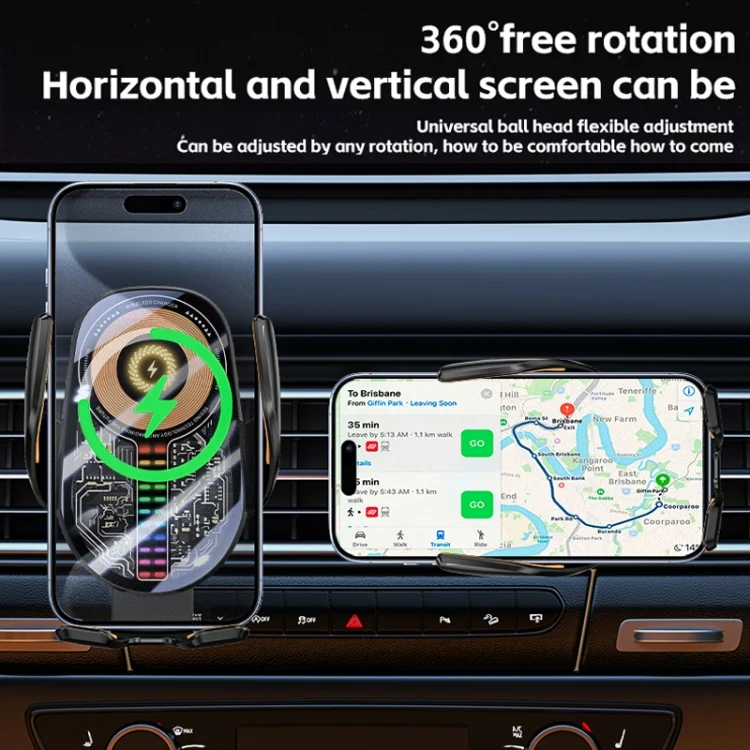 TBD06055970_B9.webp 15W Car Sound Pickup Atmosphere Light Wireless Mobile Phone Charging Stand - Image 10