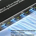 USB3.0 4-Ports Gigabit Network Adapter Plug and Play Router - Image 5
