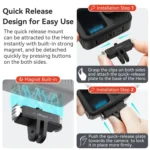 For GoPro HERO13 Black aMagisn Magnetic Quick-release Base Plastic  Adapter Accessories - Image 4