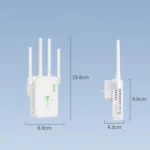 Urant U10 300Mbps 2.4G Wireless Repeater WiFi Signal Amplifier With 4 Antennas - Image 9