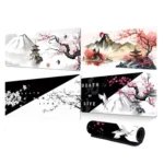 Ink Painting Cherry Blossom Rubber Non-Slip Mouse Pad Desk Mat - Image 2