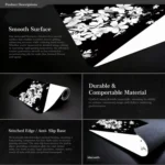 Ink Painting Cherry Blossom Rubber Non-Slip Mouse Pad Desk Mat - Image 4