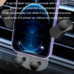 Car Air Outlet Navigation Transparent Gravity Bracket - Image 5