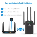 Urant U9 300Mbps 2.4G Wireless Repeater WiFi Signal Amplifier Support WPS Quick Setting - Image 2