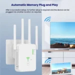 Urant U10 1200Mbps 2.4G & 5.8G Wireless Repeater WiFi Signal Amplifier With 4 Antenna - Image 9