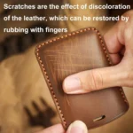 Hallmo For Peugeot Django 150 Motorcycle Natural Cowhide Key Protective Cover - Image 3