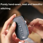 Hallmo For Peugeot Django 150 Motorcycle Natural Cowhide Key Protective Cover - Image 4