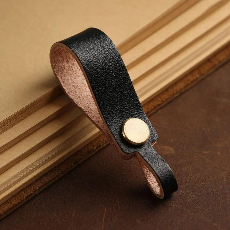 Hallmo Universal Cowhide Handmade Lanyard Keychain Car Remote Control Pendant