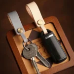 Hallmo Universal Cowhide Handmade Lanyard Keychain Car Remote Control Pendant - Image 6