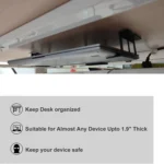 Under Desk Laptop Tablet Mini PC Storage Stand Metal Invisible Tray Rack - Image 2