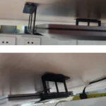 Under Desk Laptop Tablet Mini PC Storage Stand Metal Invisible Tray Rack - Image 4