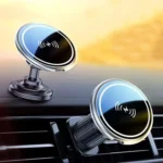 15W Car Magnetic Wireless Charging Phone Holder Alloy Base - Image 3