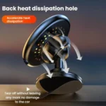15W Car Magnetic Wireless Charging Phone Holder Alloy Base - Image 5