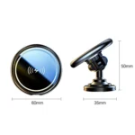 15W Car Magnetic Wireless Charging Phone Holder Alloy Base - Image 8